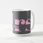 Hochzeitsgeschenk für Braut Nachname Frau Cup Kaffeetasse (VorderseiteRechts)
