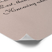 Hochzeitsgeschenk für Braut und Bräutigam Poster (Ecke)