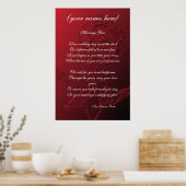 Hochzeitsgeschenk für Braut und Bräutigam Poster (Küche)