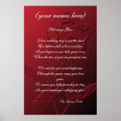 Hochzeitsgeschenk für Braut und Bräutigam Poster (Vorne)