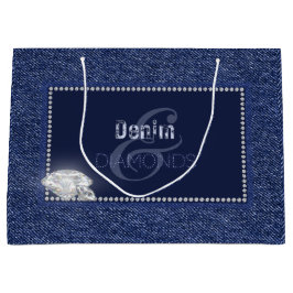 Hochzeitsgeschenk für Denim und Diamanten Große Geschenktüte
