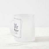 Hochzeitsgeschenk für Ehemann und Personalisiert Mattglastasse (Vorderseite Links)