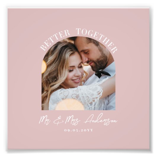 Hochzeitsgeschenk für Foto in Rosa Wohngestaltung (Vorne)