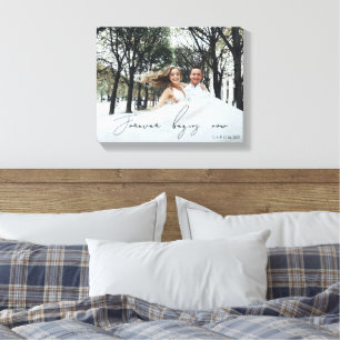 Hochzeitsgeschenk für Frischvermählte Foto 'Jetzt Leinwanddruck
