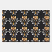 Hochzeitsgeschenk für Gold und Silber Geschenkpapier Set (Vorderseite 2)