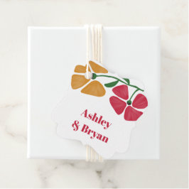 Hochzeitsgeschenk für helle und farbenfrohe Blumen Geschenkanhänger