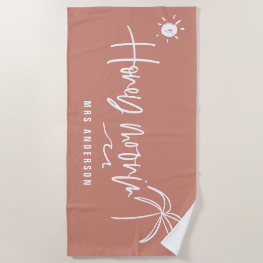 Hochzeitsgeschenk für Honeymoonin Strandtuch (Vorderseite)