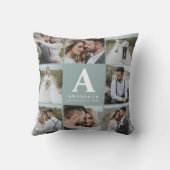 Hochzeitsgeschenk für mehrere Fotos Kissen (Rückseite)