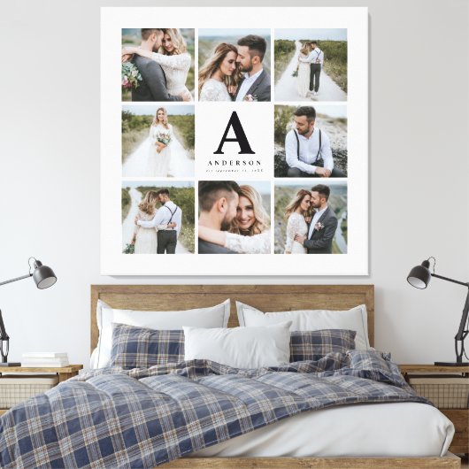 Hochzeitsgeschenk für mehrere Fotos Leinwanddruck (Insitu (Schlafzimmer))