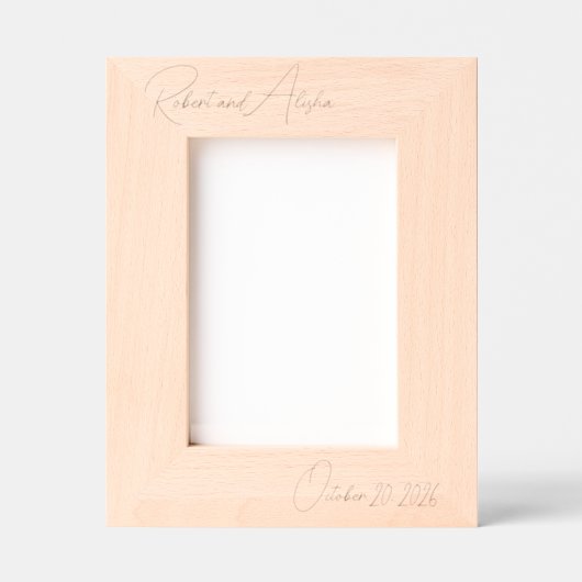 Hochzeitsgeschenk für Paar | Hochzeitsbild | Geätzte Rahmen (Vorderseite)