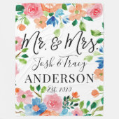 Hochzeitsgeschenk für Paar, maßgeschneiderte Mr. a Fleecedecke (Vorderseite)