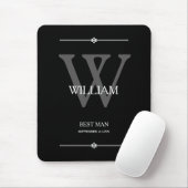 Hochzeitsgeschenk für Trauzeuge Monogram Chic Mode Mousepad (Mit Mouse)