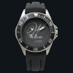Hochzeitsgeschenk für Trauzeuge Monogram Classic S Armbanduhr<br><div class="desc">Hochzeitsfeier gibt Trauzeugen Trauzeuge Geschenk Monogram Cool Classic Sportuhr. Klicken Sie auf diese Vorlage personalisieren, um sie mit Ihrem Monogramm Initial, dem Namen und dem Hochzeitdatum schnell und einfach anzupassen. Wedding Trauzeuge Geschenk Monogram Classic Sports Watch, ist Teil der Trauzeuge Geschenke Collection in diesem Laden. 30 Tage Geld zurück Garantie....</div>
