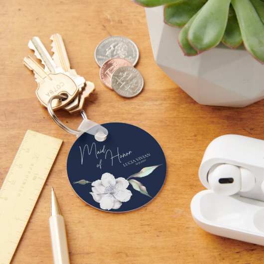 Hochzeitsgeschenk für Trauzeugin Navy Schlüsselanhänger (Schreibtisch)