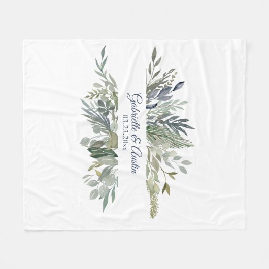 Hochzeitsgeschenk für Wälder Fleecedecke (Vorderseite (Horizontal))