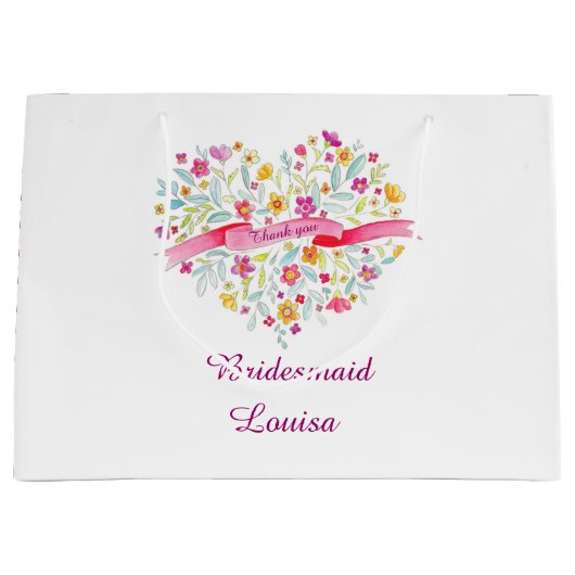 Hochzeitsgeschenk für Wasserfarben Große Geschenktüte (Vorderseite)