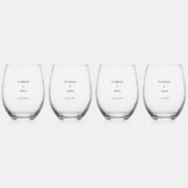 Hochzeitsgeschenk Gefallen Set Einfach Minimaler I Weinglas Ohne Stiel (Vorderseite)