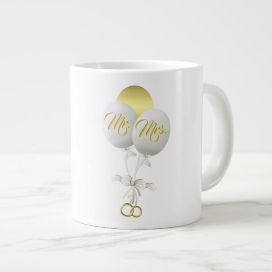 Hochzeitsgeschenk - Jumbo-Tasse (Vorderseite Rechts)