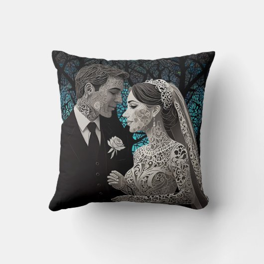 Hochzeitsgeschenk Kissen (Rückseite)