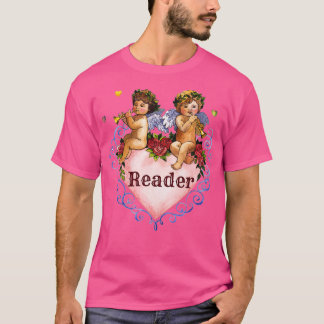 Hochzeitsgeschenk-Leser Engel Kirschen Herz blu T-Shirt
