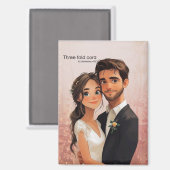 Hochzeitsgeschenk Magnet (Vorderseite/Rückseite)