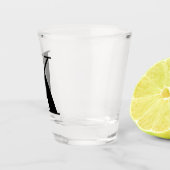 Hochzeitsgeschenk mit monogrammiertem Anfangsbuchs Schnapsglas (Rechts)