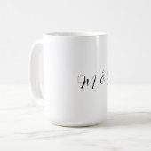 Hochzeitsgeschenk mit monogrammierten Initialen al Kaffeetasse (Vorderseite Links)