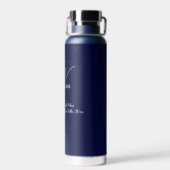 Hochzeitsgeschenk Modernes Chic Monogram Stilvoll  Trinkflasche (Rückseite)