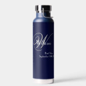 Hochzeitsgeschenk Modernes Chic Monogram Stilvoll  Trinkflasche (Links)
