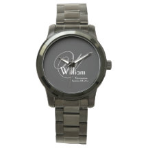 Hochzeitsgeschenk Modernes Monogramm Cool Schwarz