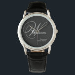 Hochzeitsgeschenk Modernes Monogramm Cooler Trauze Armbanduhr<br><div class="desc">Hochzeitliche Trauzeuge Trauzeugen verschenken Moderne Monogram Cool Sports Watch. Trauzeuge Moderne Vintage Monogramm Initial Name und Datum klassische coole Uhr. Klicken Sie auf diese Vorlage, um sie schnell und einfach anzupassen. 30 Tage Geld zurück Garantie. Weltweit schnell verschifft. Hochzeitsgeschenk Trauzeuge Moderne Monogram Cool Sports Watch. Erstellt durch den Künstler RjFxx...</div>