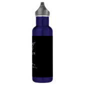 Hochzeitsgeschenk Modernes Monogramm Name Cool Edelstahlflasche (Rechts)