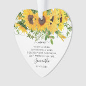 Hochzeitsgeschenk Mutter der Braut Sonnenblume Ornament (Vorderseite)