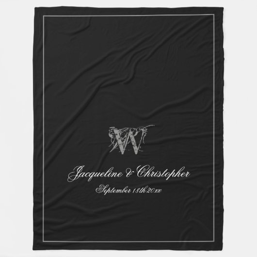 Hochzeitsgeschenk Neu verheiratetes Couple Keepake Fleecedecke (Vorderseite)