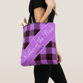 Hochzeitsgeschenk Orchid Tartan Mutter der Braut Tasche (Von Nahem)