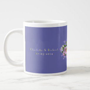 Hochzeitsgeschenk Paar Blumenstrauß Hintergrund Jumbo-Tasse