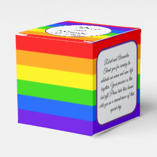 Hochzeitsgeschenk - Personalisierbares Regenbogen- Geschenkschachtel