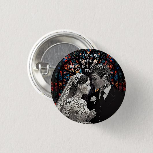Hochzeitsgeschenk personalisierte Geschenkideen Button (Vorne & Hinten)