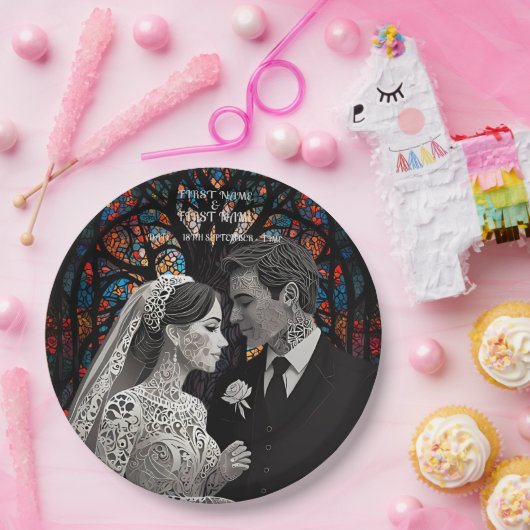 Hochzeitsgeschenk personalisierte Geschenkideen Pappteller (Party)