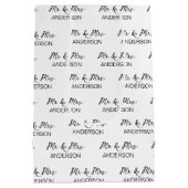 Hochzeitsgeschenk personalisierter Name Mittlere Geschenktüte (Rückseite)