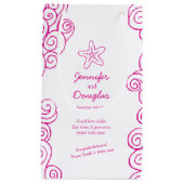 Hochzeitsgeschenk personalisierter, rosa Seesterns Kleine Geschenktüte (Vorderseite)