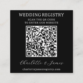 Hochzeitsgeschenk QR Code Schwarz-Weiß-Foto Begleitkarte