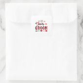 Hochzeitsgeschenk Quadratischer Aufkleber (Tasche)