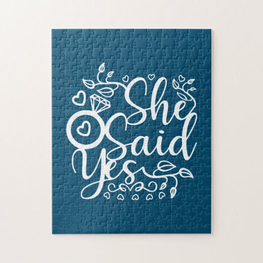 Hochzeitsgeschenk sagt sie ja puzzle (Vertikal)