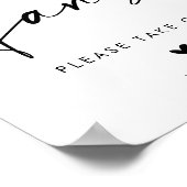 Hochzeitsgeschenk-Schild für unsere Nummer Eins Fa Poster (Ecke)
