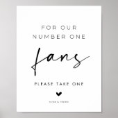 Hochzeitsgeschenk-Schild für unsere Nummer Eins Fa Poster (Vorne)
