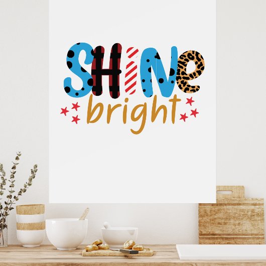 Hochzeitsgeschenk Shine Bright Poster (Küche)