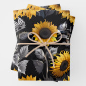 Hochzeitsgeschenk Silver & Gold Sonnenblume Geschenkpapier Set (Beispiel)