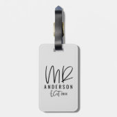 Hochzeitsgeschenk Skripttextherrn typography Gepäckanhänger (Rückseite vertikal)