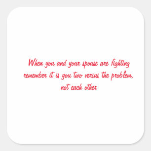 Hochzeitsgeschenk-Stickers Quadratischer Aufkleber